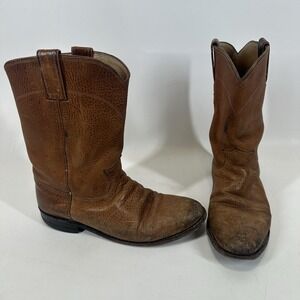 Justin Roper‎ L3620 Women's Size 8 B Leather Mid-Calf Western Cowboy Boots